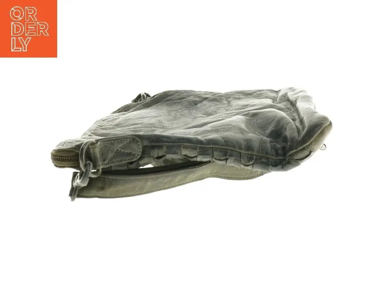 Billede 2 - Flettet læderskuldertaske (str. 35 x 28 cm)