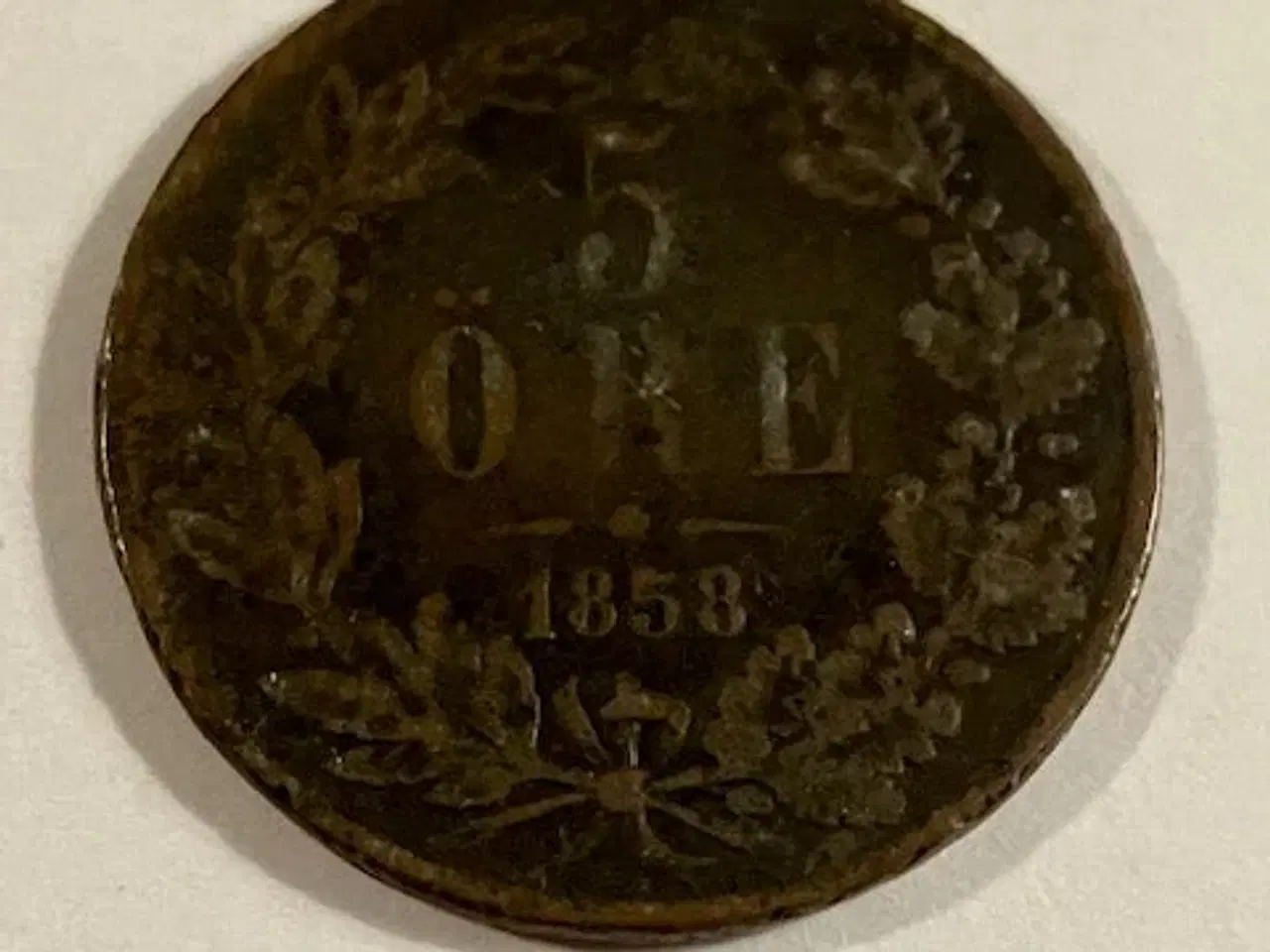 Billede 1 - 5 øre 1858 Sverige