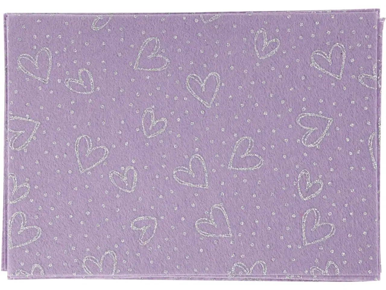 Billede 1 - Hobbyfilt, A4, ark 210x297 mm, tykkelse 1 mm, lilla, 10ark/ 1 pk.