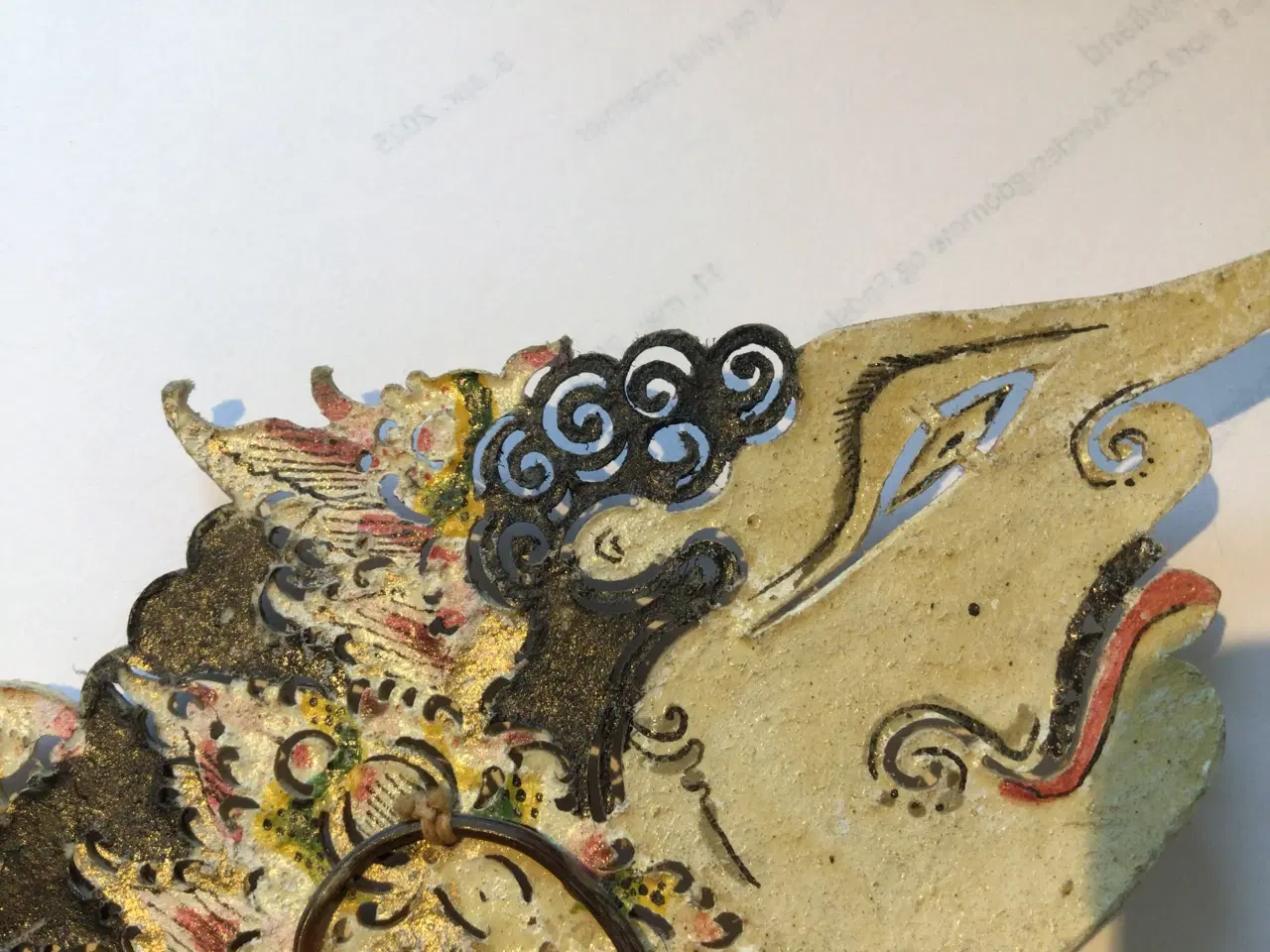 Billede 3 - Asiatisk Skyggeteaterdukke dateret år 1890