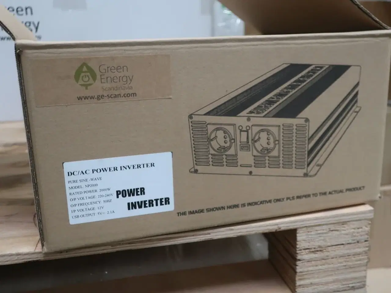 Billede 1 - Inverter GREEN ENERGY Pure Sine Wave DC/AC Power 2000W