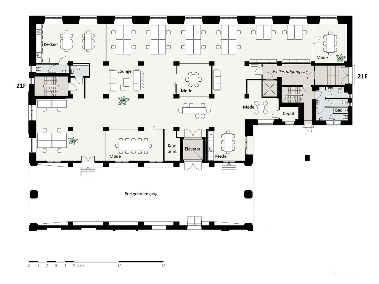 Billede 13 - Kontorlejemål i stueetage med rå og industriel stil - tæt på Islands Brygge metrostation.