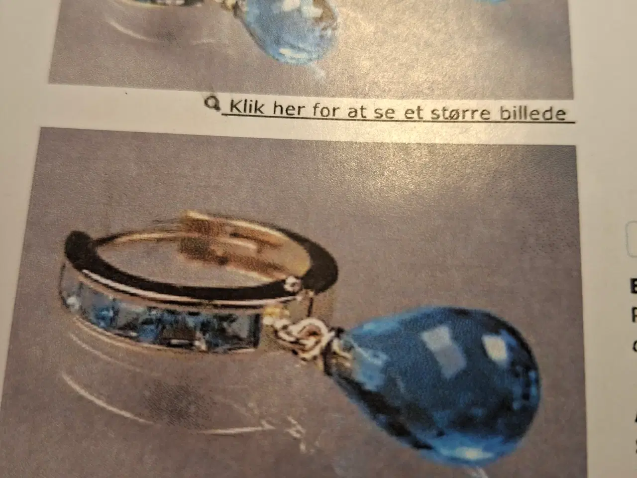 Billede 1 - Par Topasøreringe i 14 kt.guld