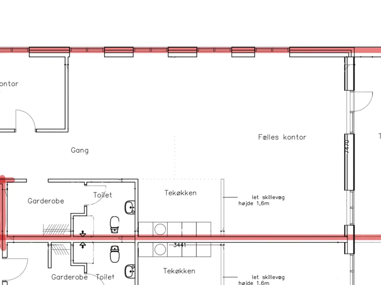 Billede 8 - Nyere stor lyst kontor med egen altan