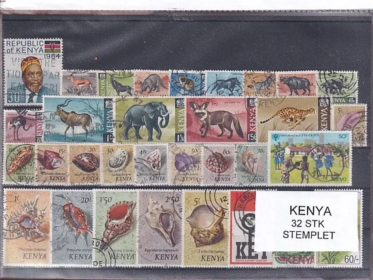 Billede 1 - Kenya Samling - 32 Stk. Stemplet