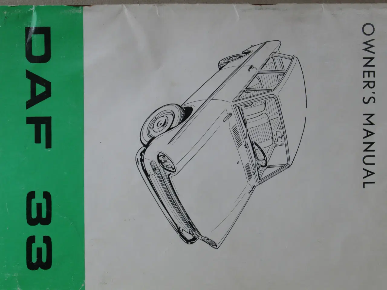 Billede 1 - Daf 33, instruktionsbog.