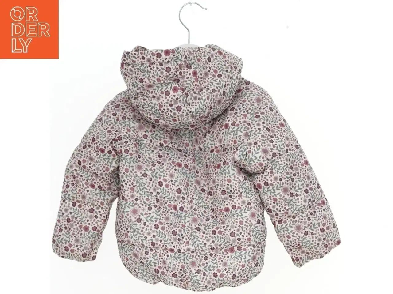 Billede 2 - Blomstret vinterjakke med hætte fra H&M (str. 86)