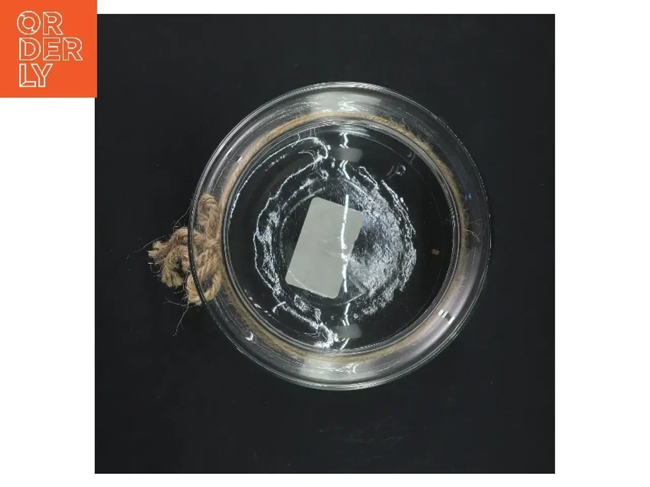 Billede 3 - Glasvase med snor (str. Ø 14x15 cm)