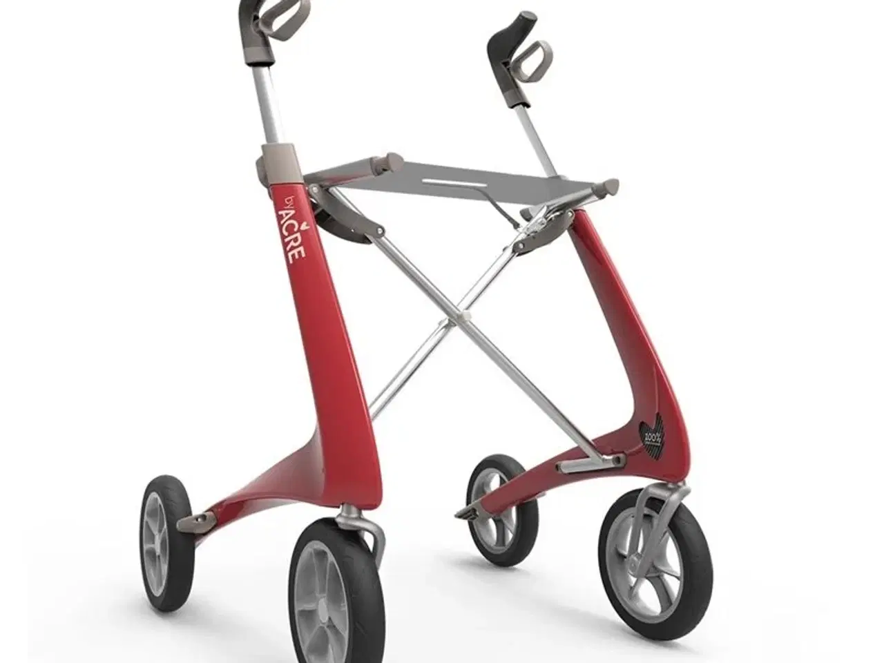 Billede 1 - Rollator - ByACRE Carbon Ultralight Komfort - Rød