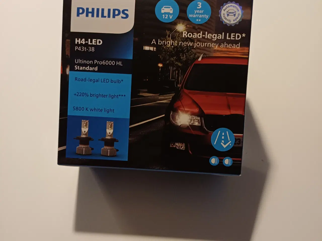 Billede 1 - H4 LED pærer 2 stk