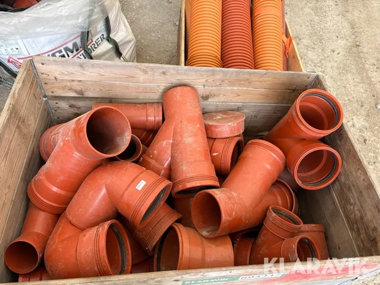 Billede 11 - Assorterede rør og fittings Wavin - 4 paller