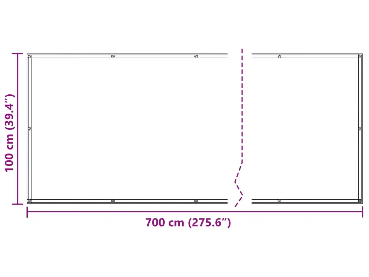 Billede 7 - Altan Skærm Beige 100 x 700 cm Oxford stof