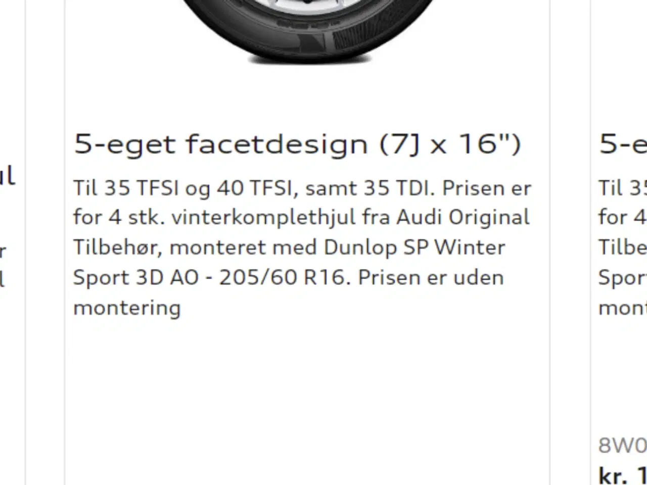 Billede 6 - Audi Alufælge med vinterdæk