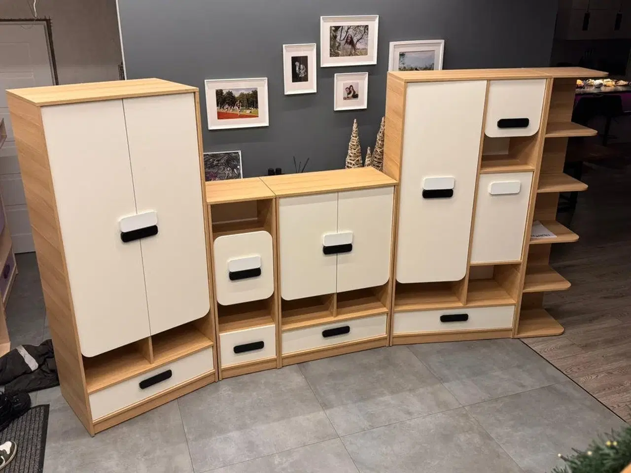 Billede 1 - Reol- og skabssæt opbevaringsmøbler hvid træ