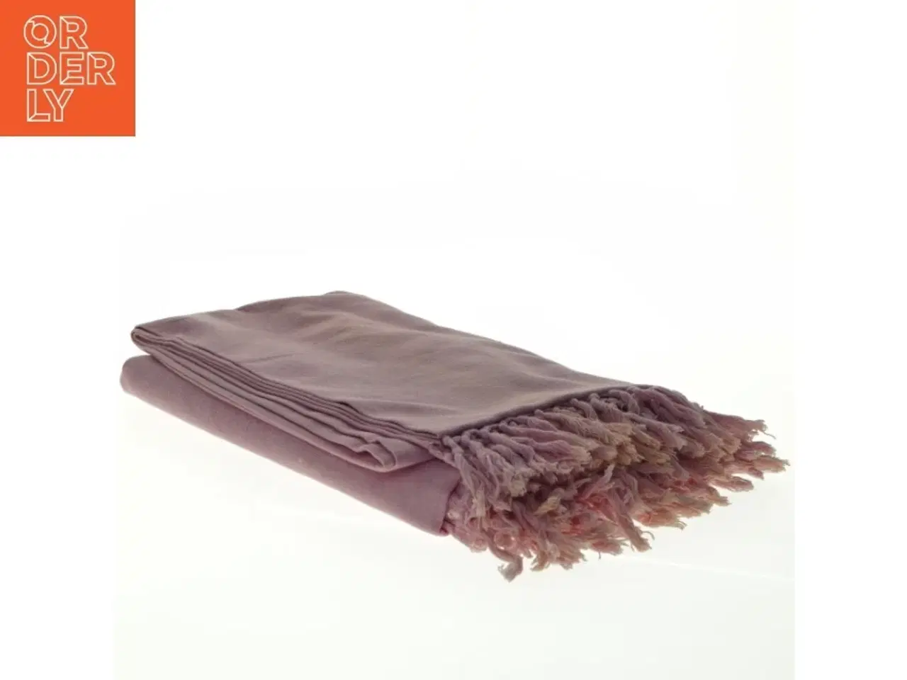 Billede 1 - Lyserød dug med frynser (str. 255 x 240 cm)