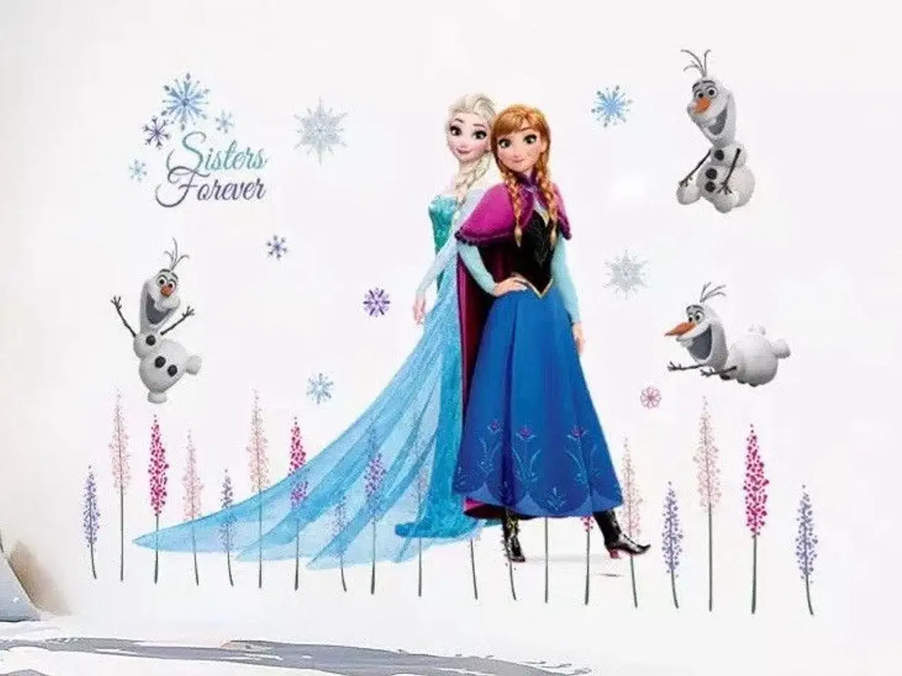 Billede 2 - Frost wallstickers med Elsa og Anna + Oluf Frost