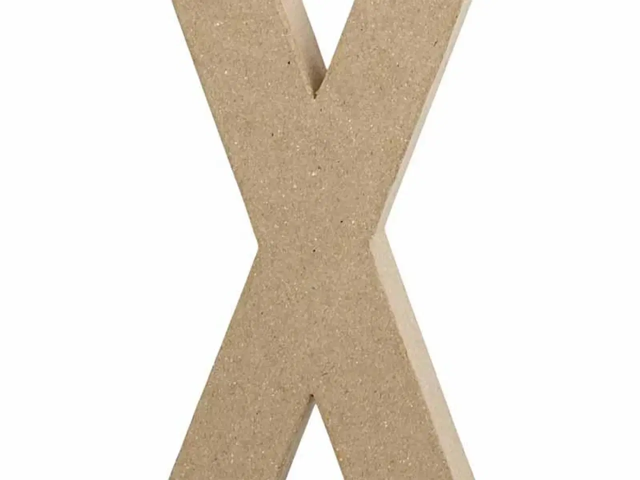 Billede 1 - Håndlavet Bogstav X i Papmaché - 20,2 cm