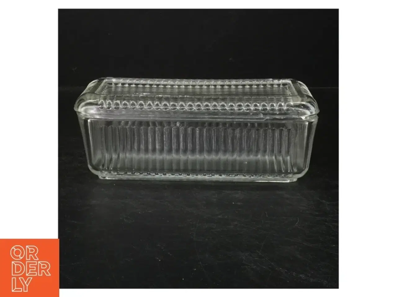 Billede 1 - Glas smør skål (str. 19,5x9,5 cm)