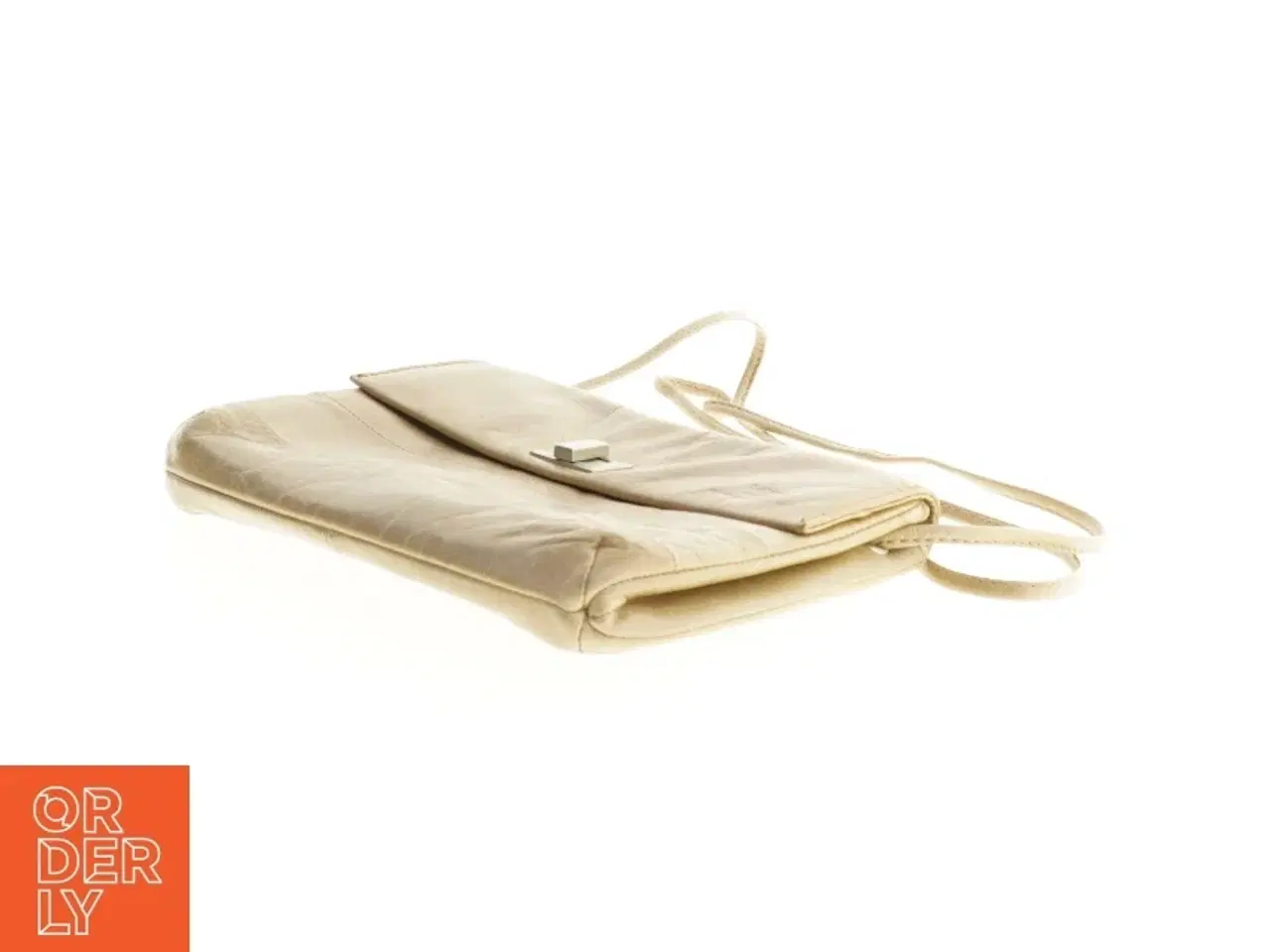 Billede 2 - Beige Læder Crossbody skuldertaske (str. 23 x 17 cm)