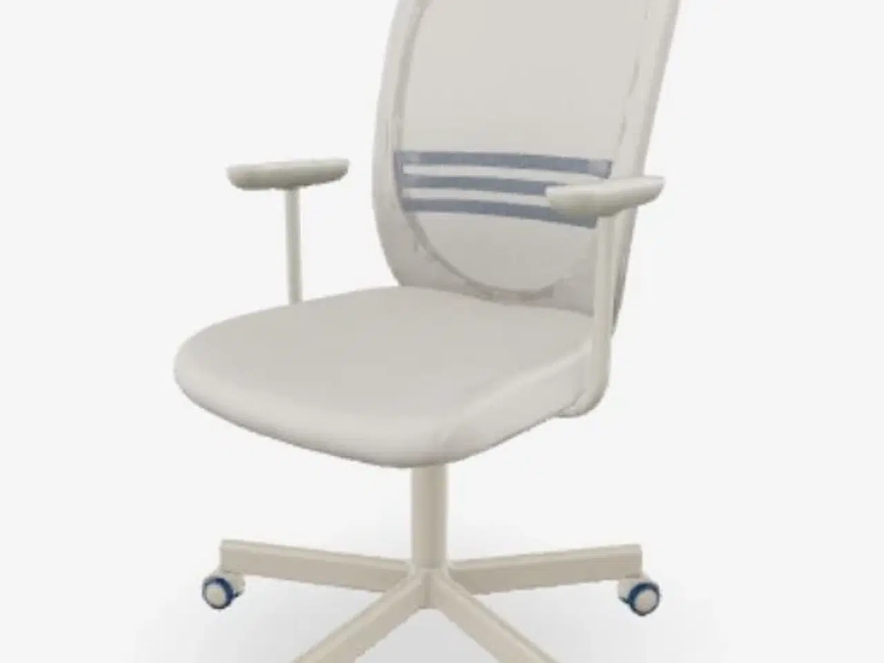 Billede 1 - Kontorstol m armlæn, beige