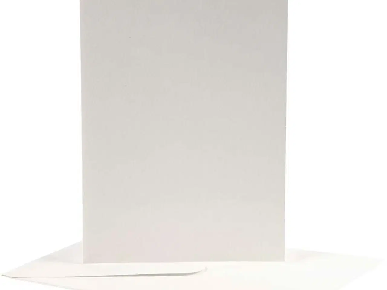 Billede 1 - Elegant Brevkort med Kuvert - Råhvid, 10 sæt