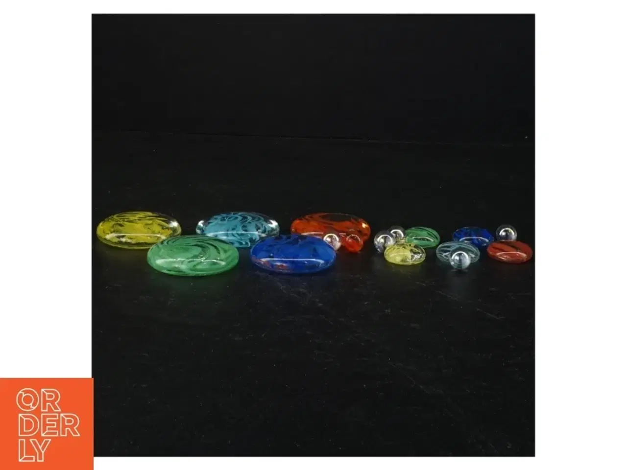Billede 2 - Dekorative glassten (str. O en cm ø 2,5 cm o 5 cm)