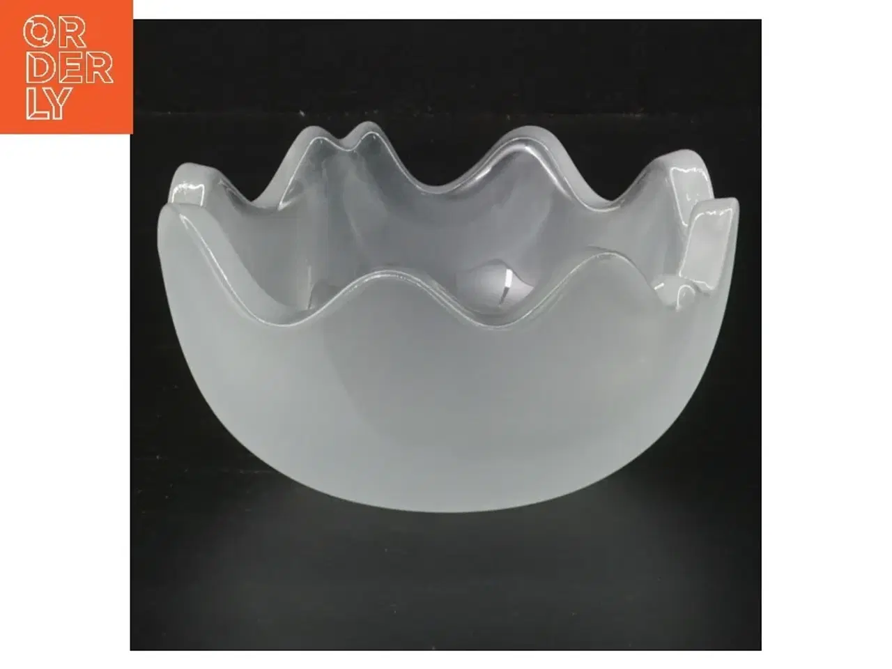 Billede 3 - Glas skål med bølget kant (str. Ø 11,5 cm højde 10,5 cm)