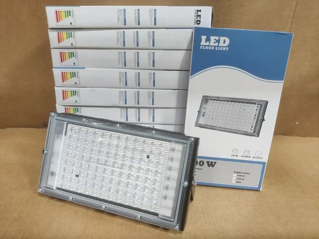 Billede 1 - 10 stk. 100 watt LED Projektør.