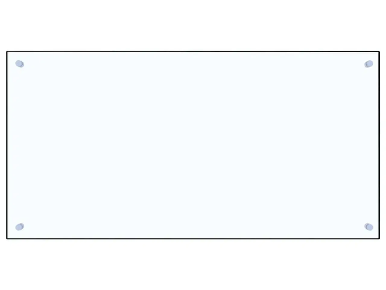 Billede 3 - Stænkplade 100x50 cm hærdet glas gennemsigtig