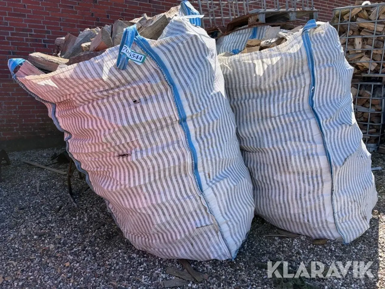 Billede 1 - Kløvet brænde ask i bigbag - 2 styk