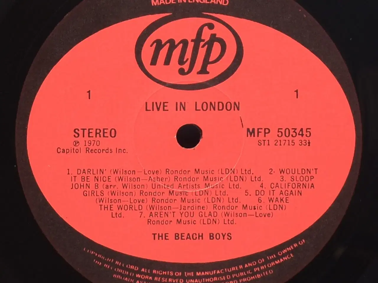 Billede 4 - The Beach Boys - Live In London - UK 1977 VG+/VG+