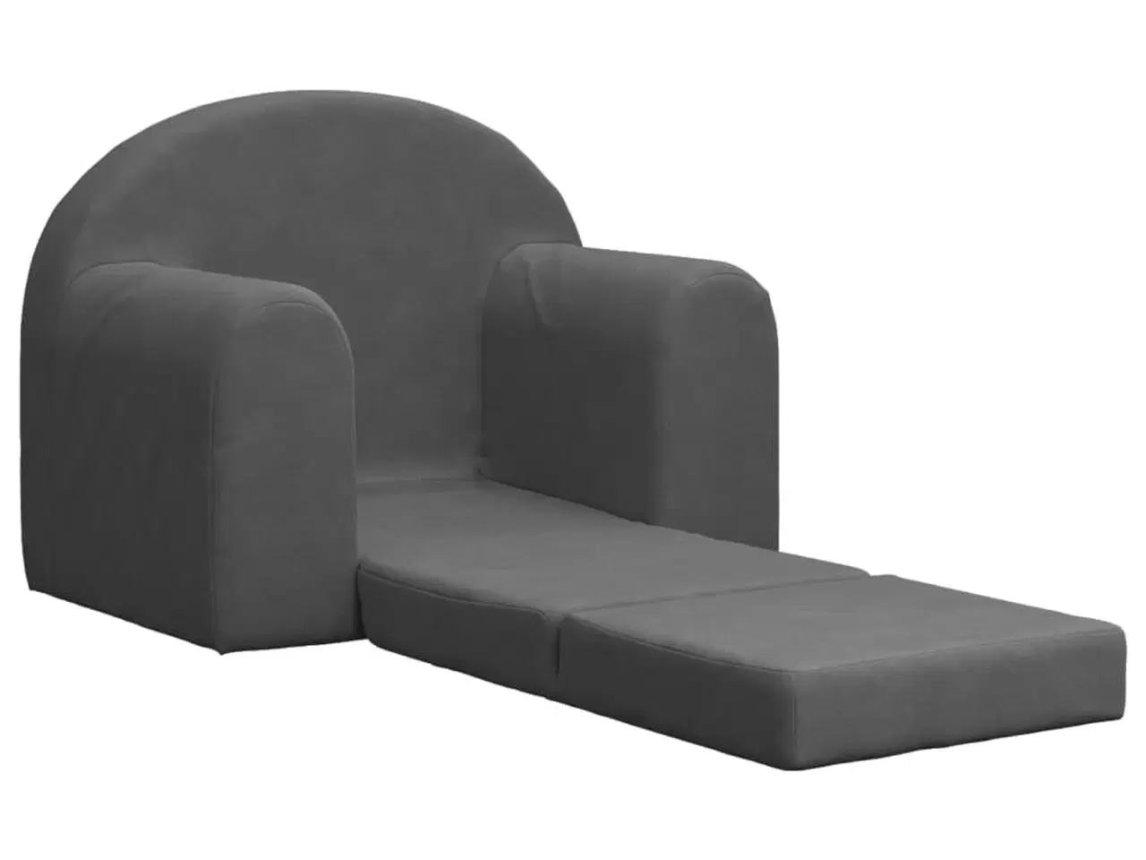 Billede 4 - Sovesofa til børn blødt plys antracitgrå