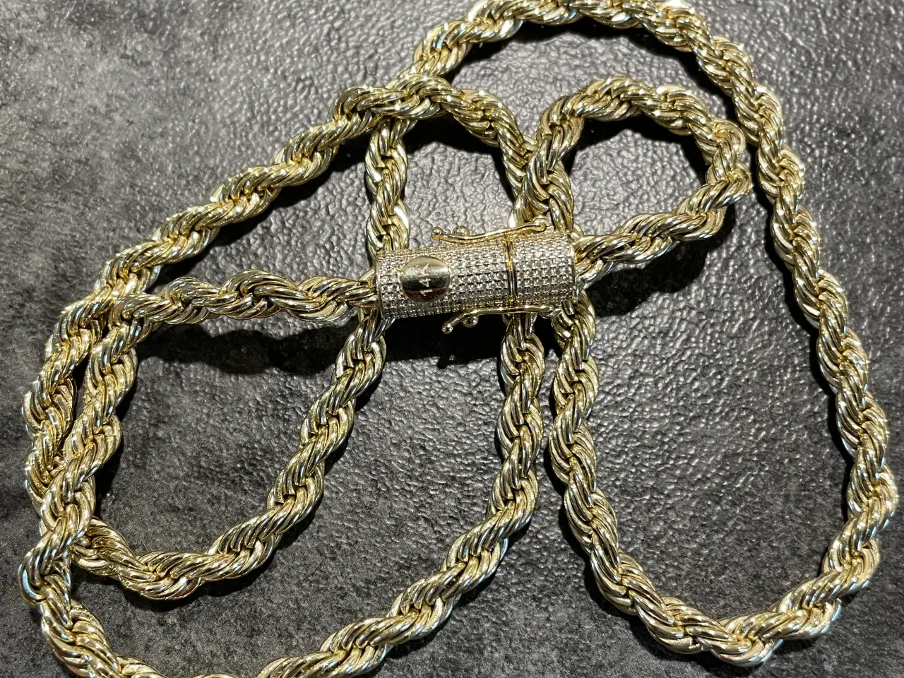 Billede 2 - 6mm unik goldfilled rope chain 14k