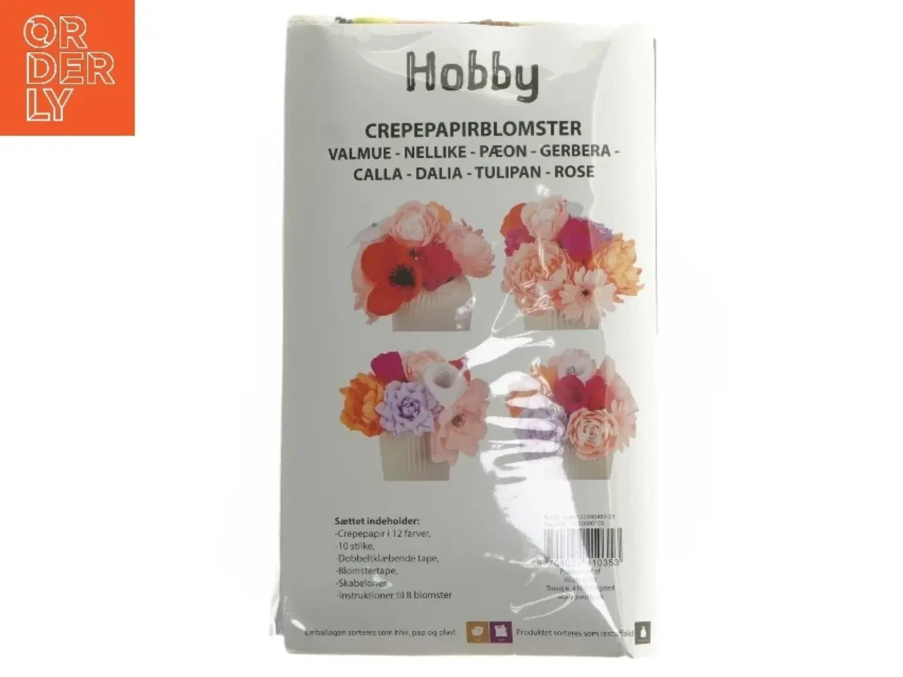 Billede 1 - Crepepapirblomster sæt fra Wolly & Co (str. 26x16 cm)