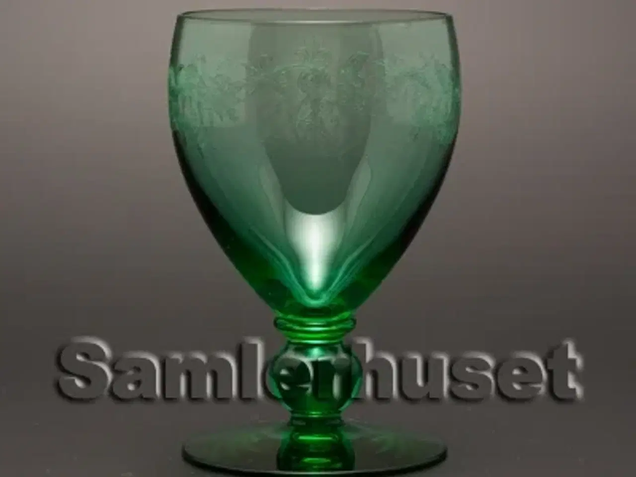 Billede 1 - Gerda Hvidvinsglas, grøn. H:95 mm.