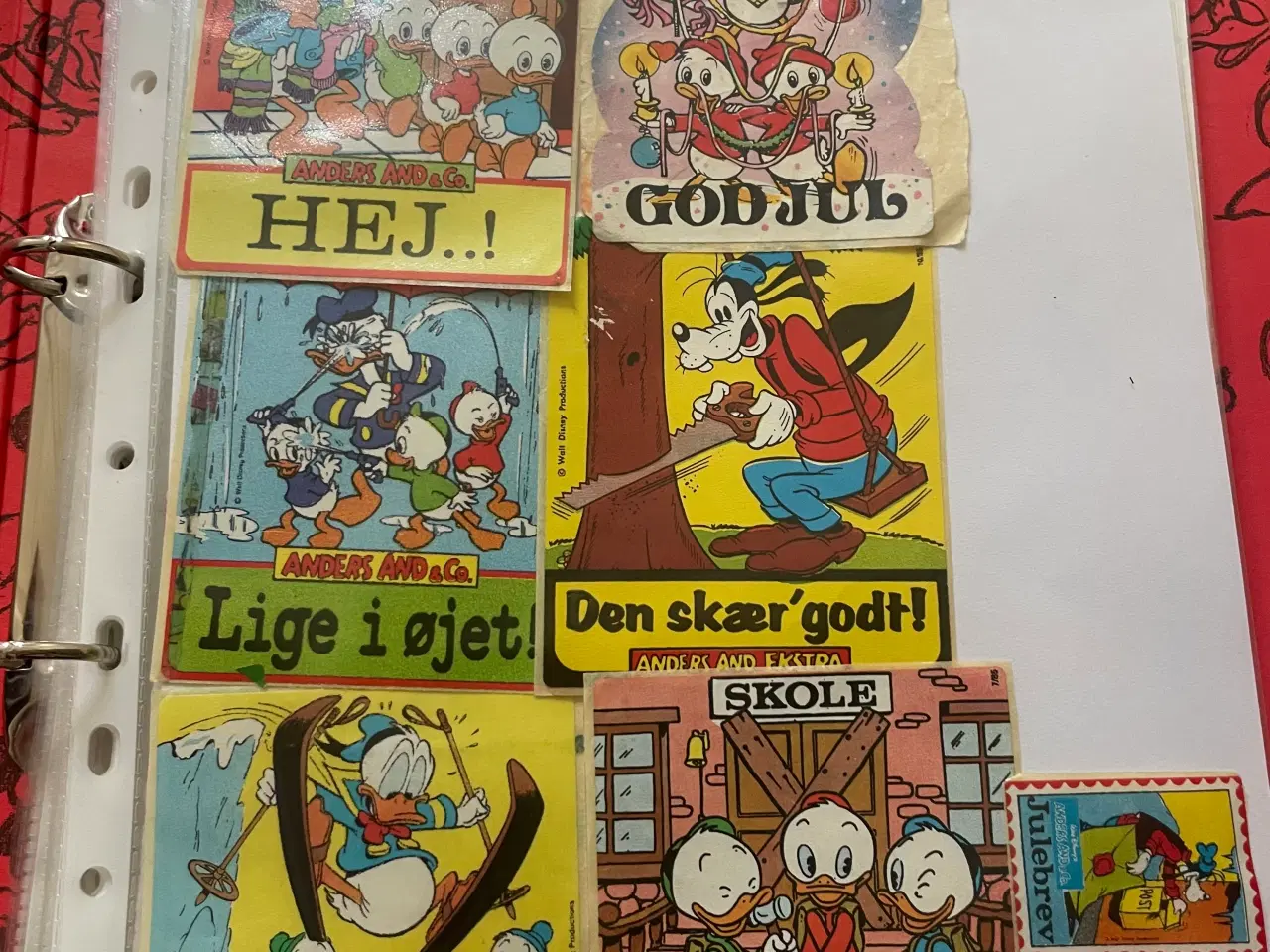 Billede 2 - mappe med retro Anders And/Disney klistermærker 