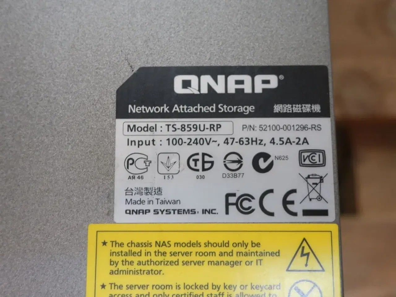 Billede 7 - Netværkslagringsserver (NAS) QNAP Model: TS-859U-RP
