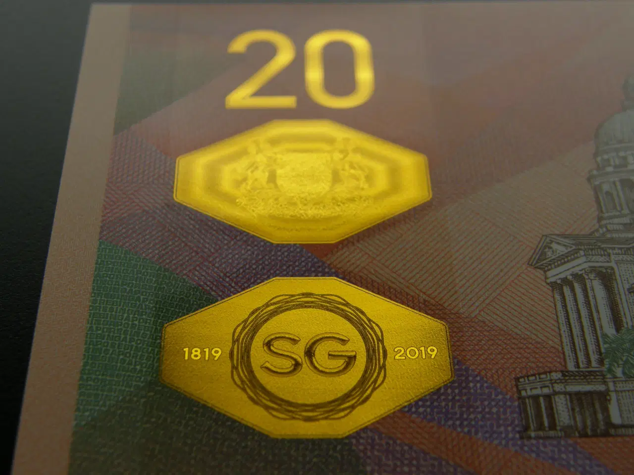 Billede 5 - Singapore  20 Dollars  2019  Unc.
