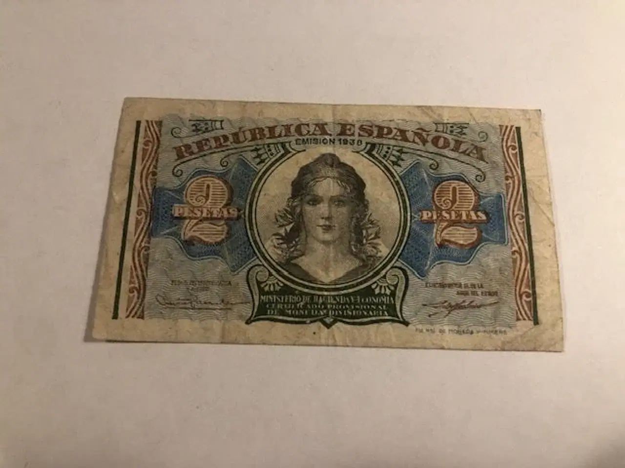 Billede 1 - 2 pesetas Spain 1938