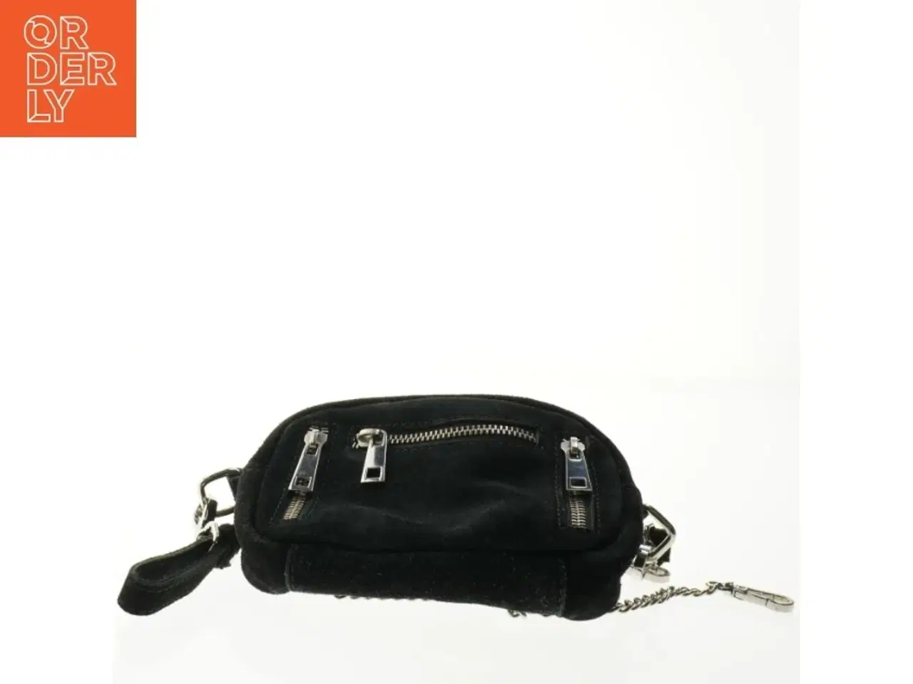 Billede 4 - NUNOO - Sort fløjls skuldertaske fra Nunoo (str. 18 x 12 cm)