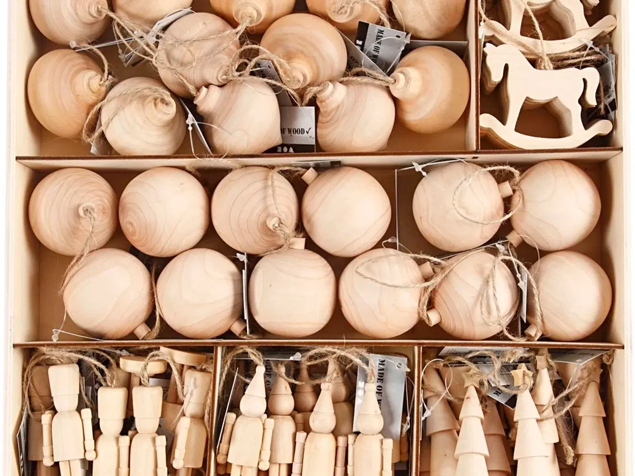 Billede 1 - Juleophæng, H: 5,5-9 cm, 72 stk./ 1 pk.