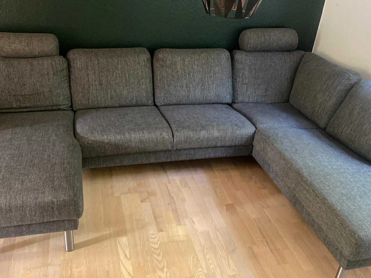 Billede 4 - Gråmeleret sofa til 5 personer 