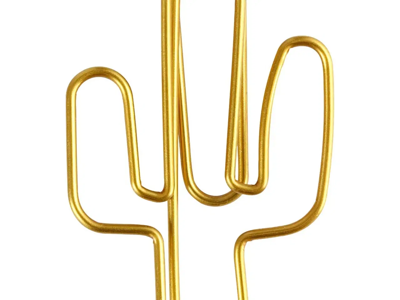Billede 1 - Guld Kaktus Klips 40x30 mm - 6 stk. i pakke