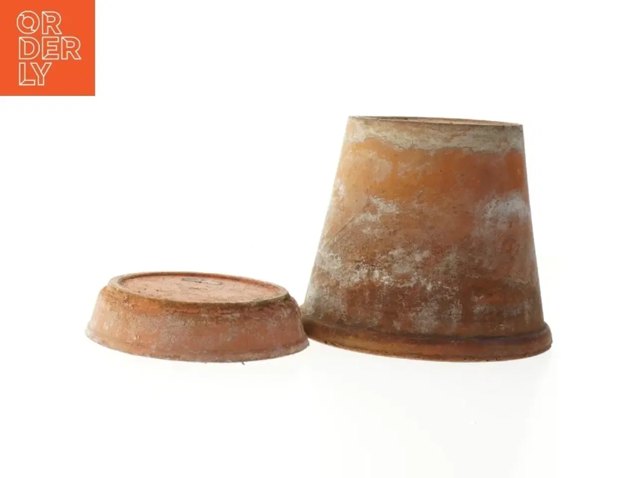 Billede 2 - Terrakottapotte med underskål (str. Ø. 16 cm. længde. 14 cm)