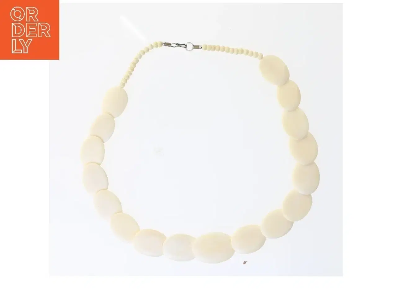 Billede 1 - Beige perlekæde (str. 68x2,5 cm)