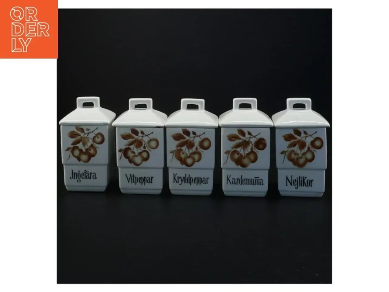 Billede 5 - Porcelæn krydderiglas (str.15 x 9,5 cm og 8 x 5,5 cm)