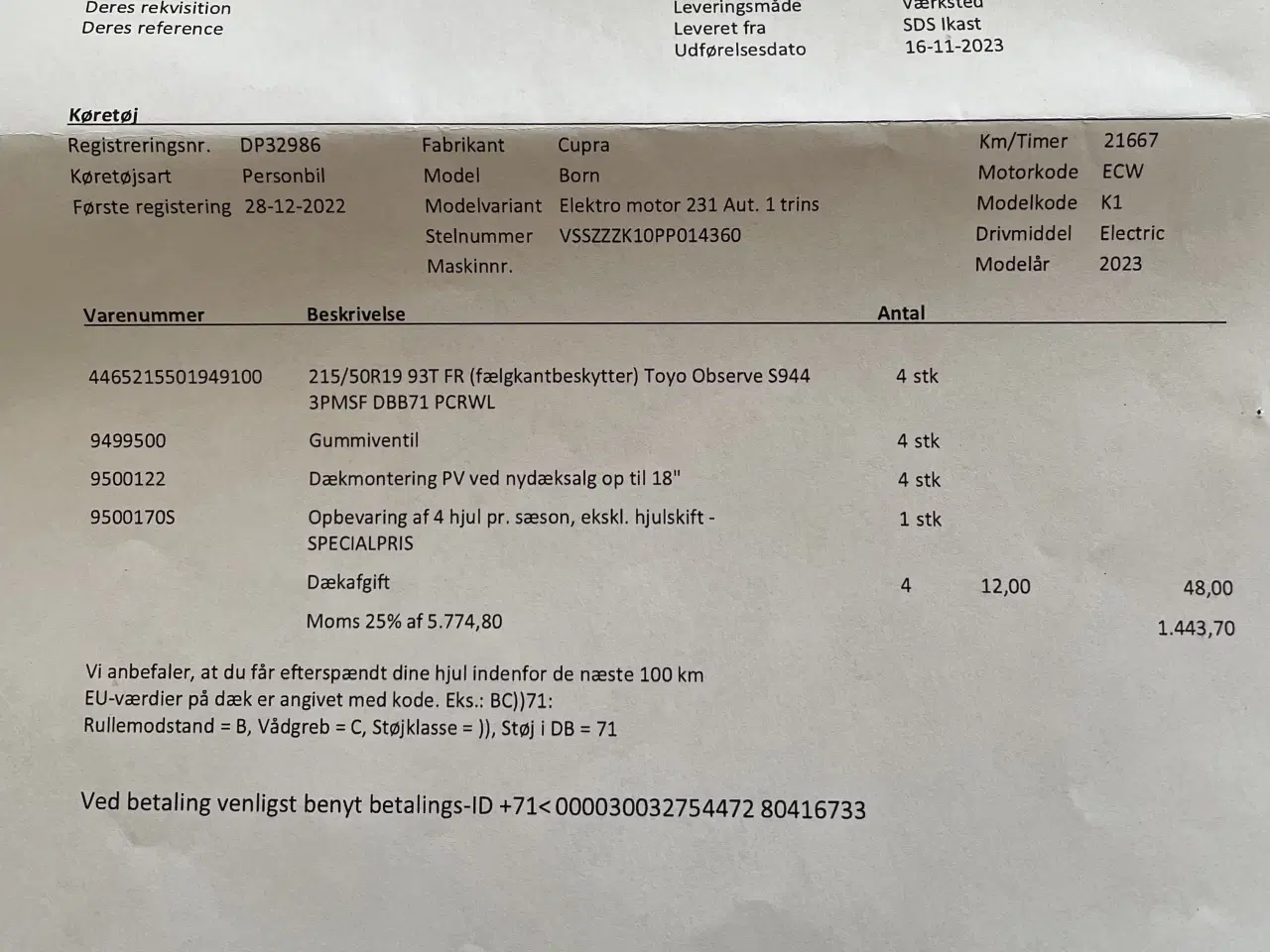 Billede 3 - Næsten nye Vinterdæk 215/50/R19