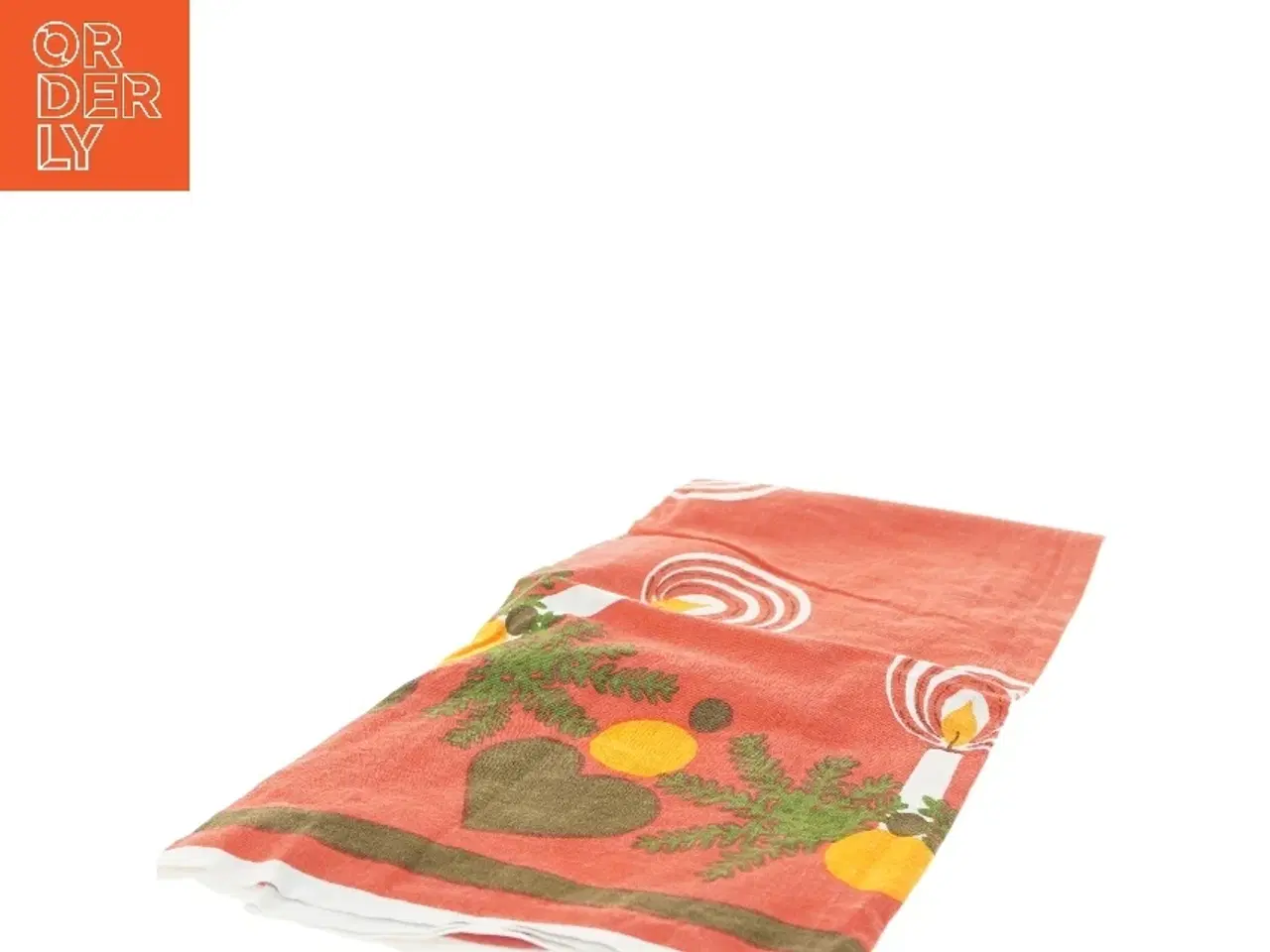 Billede 2 - Juledug med lys- og hjerteprint (str. 92x82 cm)