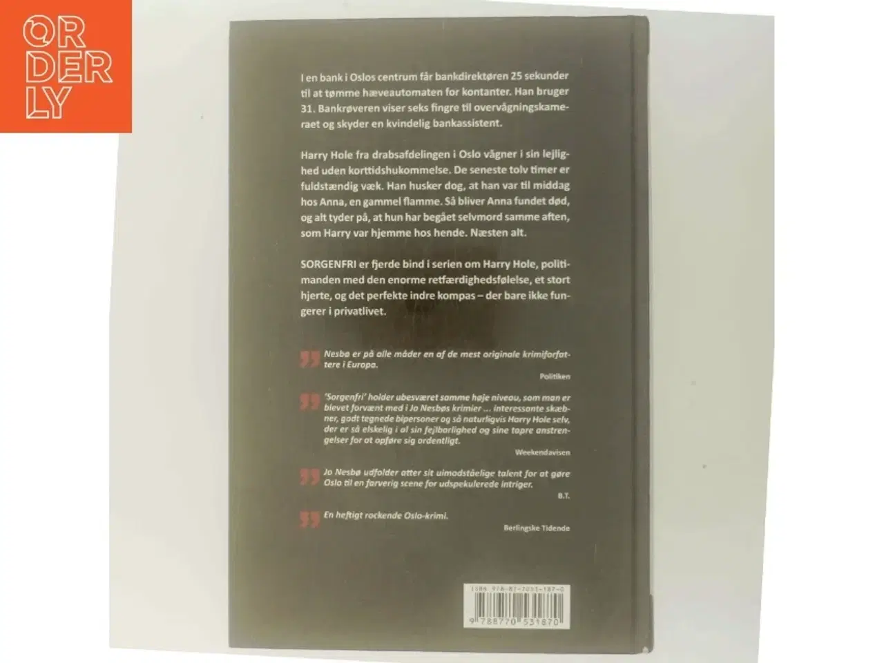 Billede 3 - Sorgenfri af Jo Nesbø (Bog)
