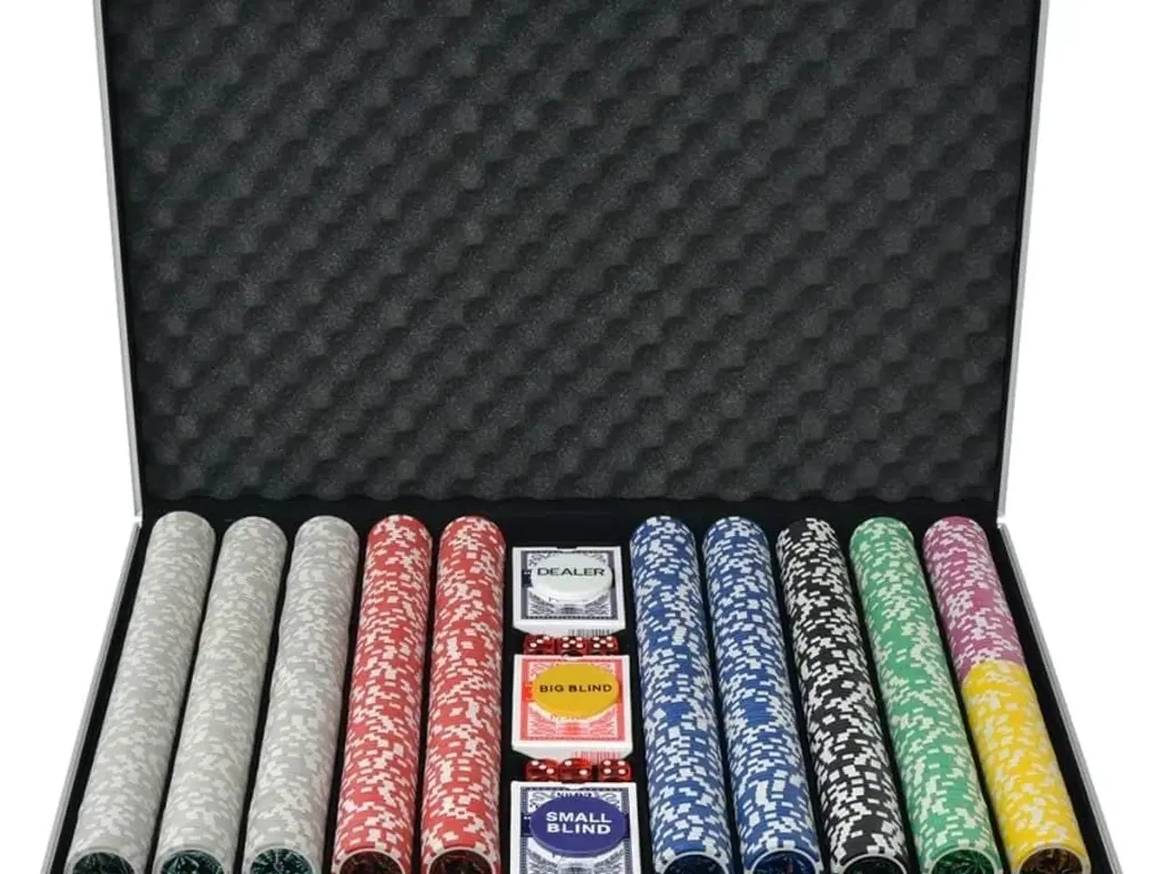 Billede 1 - Pokersæt med 1.000 laserchips aluminium